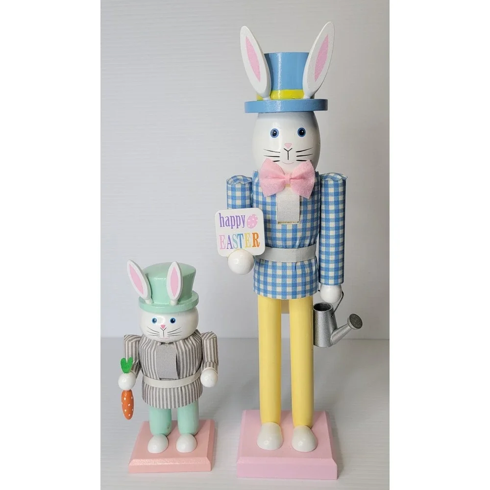 2 Easter Bunny Nutcrackers 8